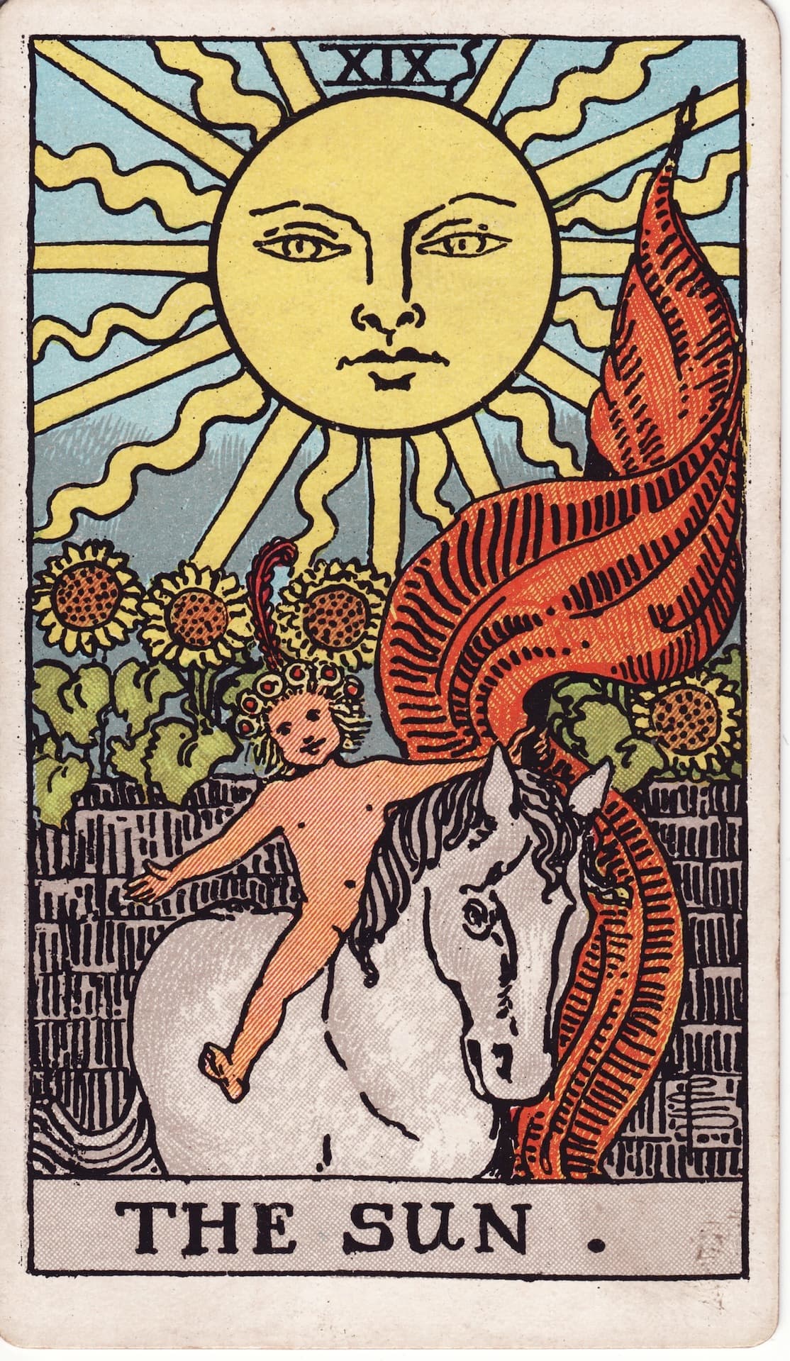 Karta tarota Słońce, talia Rider-Waite